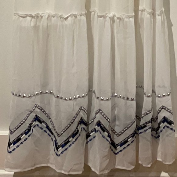 Adelyn Rae Chandra White Embroidered Maxi Dress, Size Small - Picture 12 of 16